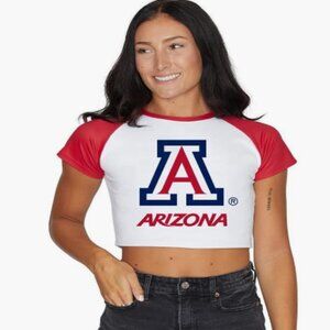University of Arizona Wildcats Women's Team Tee T-Shirt Crop Top - Size S